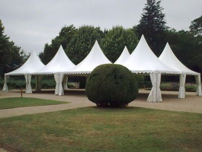 5x5m pagode accolés en 10x20 m